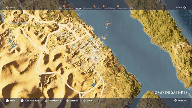 Assassin Creed Origins - Papiros - El mar de arena - Templo de Horus