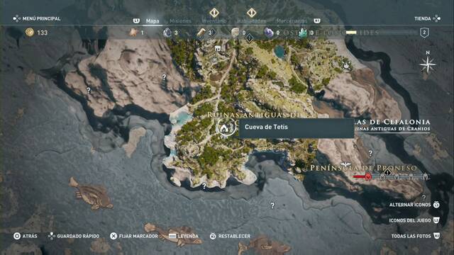 Assassin's Creed Odyssey: Ruinas de Cranios - Cueva de Tetis