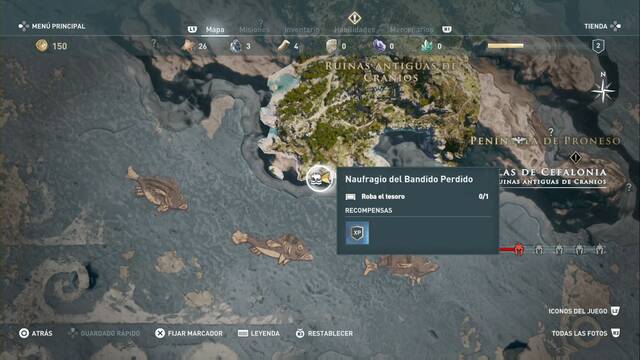 Assassin's Creed Odyssey: Ruinas de Cranios - Naufragio del bandido perdido
