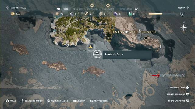 Assassin's Creed Odyssey: Ruinas de Cranios - Islote de Zeus