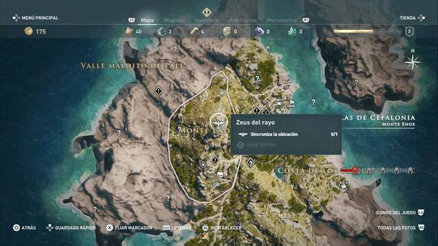 Assassin's Creed Odyssey: Monte Enos - Atalaya Zeus del rayo
