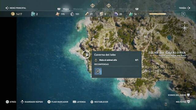 Assassin's Creed Odyssey: Valle maldito de Pali - Caverna del lobo