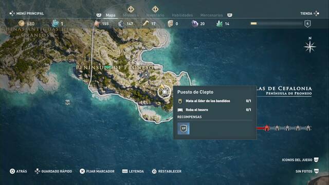 Assassin's Creed Odyssey: Península de Proneso - Puesto de Clepto