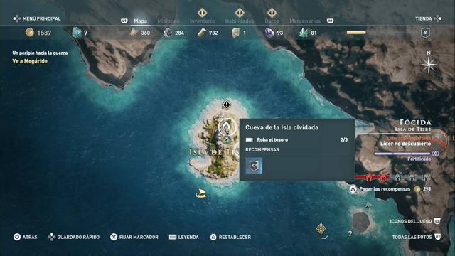 Assassin's Creed Odyssey: Isla de Tisbe - Cueva de la isla olvidada