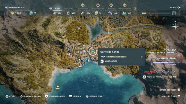 Assassin's Creed Odyssey: Desembarco del peregrino - Garito de Yanos