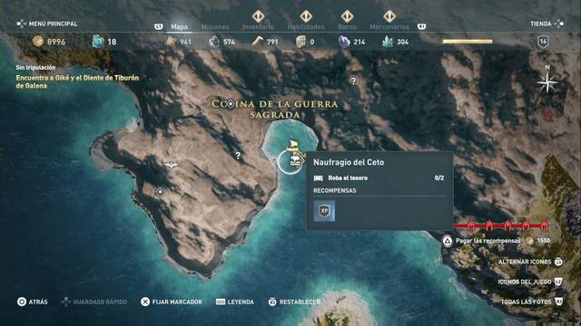 Assassin's Creed Odyssey: Colina de la guerra sagrada - Naufragio del Ceto