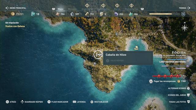 Assassin's Creed Odyssey: Colina de la guerra sagrada - Caba¤a de Hileo