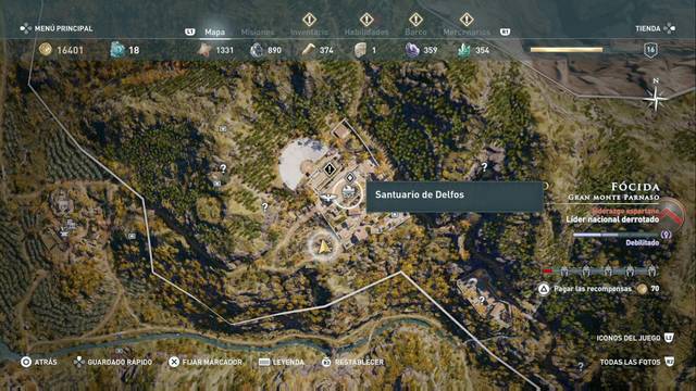 Assassin's Creed Odyssey: Monte Parnaso - Santuario de Delfos