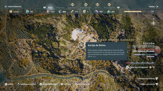 Assassin's Creed Odyssey: Monte Parnaso - Auriga de Delfos