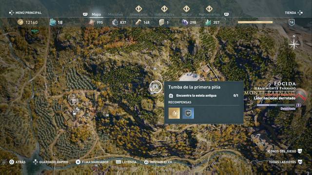 Assassin's Creed Odyssey: Monte Parnaso - Tumba de la primera Pitia