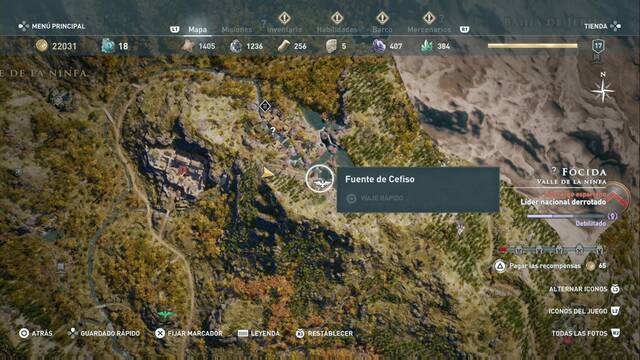 Assassin's Creed Odyssey: Valle de la ninfa - Fuente de Cefiso