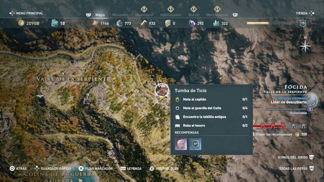 Assassin's Creed Odyssey: Valle de la serpiente - Tumba de Ticio
