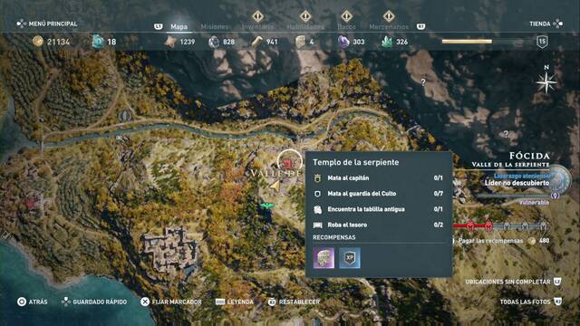 Assassin's Creed Odyssey: Valle de la serpiente - Templo de la serpiente