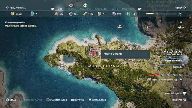 Assassin's Creed Odyssey: Monte de Gerania - Fuerte Gerania