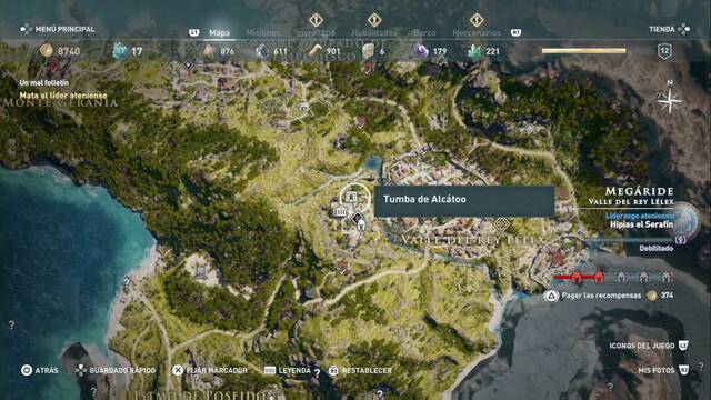 Assassin's Creed Odyssey: Valle del rey Llex - Tumba de Alctoo