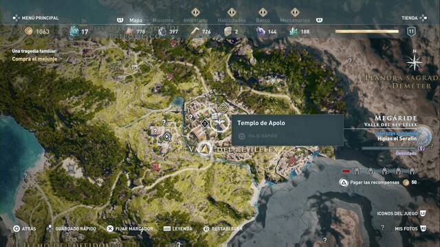 Assassin's Creed Odyssey: Valle del rey Llex - Templo de Apolo