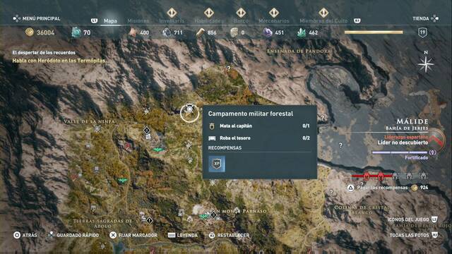 Assassin's Creed Odyssey: Bahía de Jerjes - Campamento militar forestal