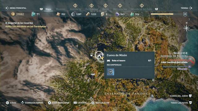 Assassin's Creed Odyssey: Ensenada de Pandora - Cueva de Mis¢n
