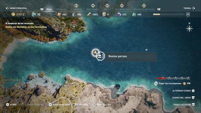 Assassin's Creed Odyssey: Ensenada de Pandora - Restos persas (skin Persas para el barco)