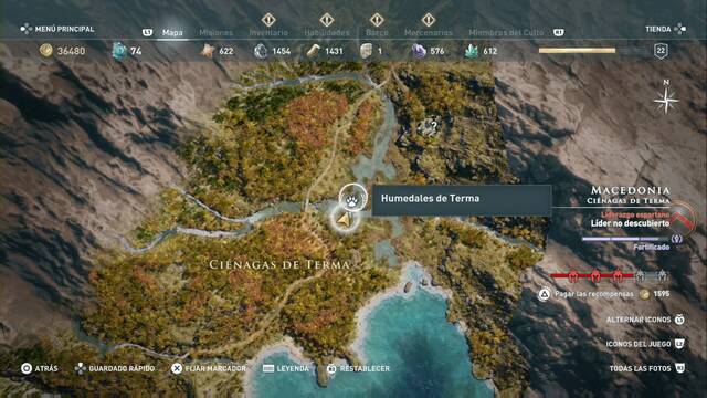 Assassin's Creed Odyssey - Cinaga de Terma - Humedales de Terma