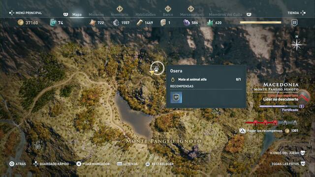 Assassin's Creed Odyssey - Monte pangeo ignoto - Osera