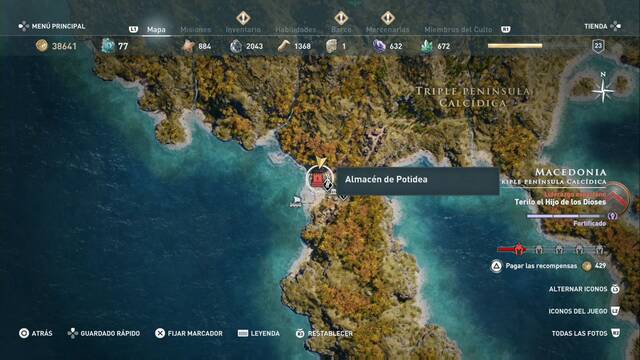 Assassin's Creed Odyssey - Triple pennsula calcdica - Almacn de Potidea
