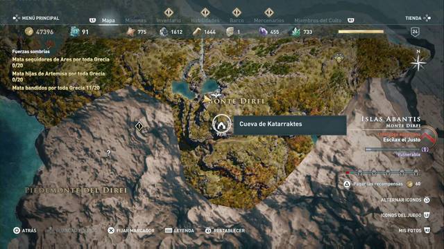 Assassin's Creed Odyssey - Montedirfi - Cueva de Katarraktes