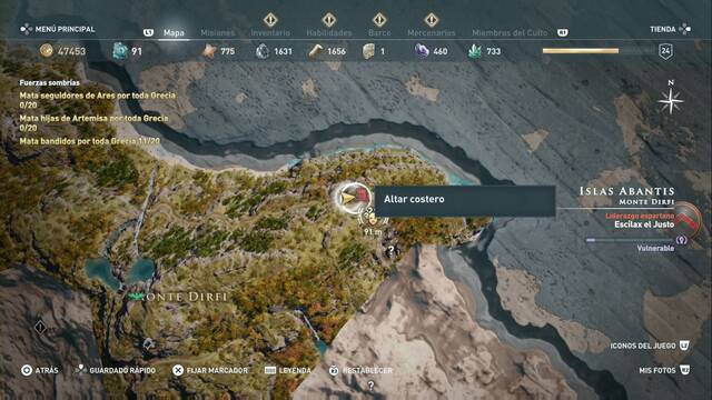 Assassin's Creed Odyssey - Montedirfi - Altar costero