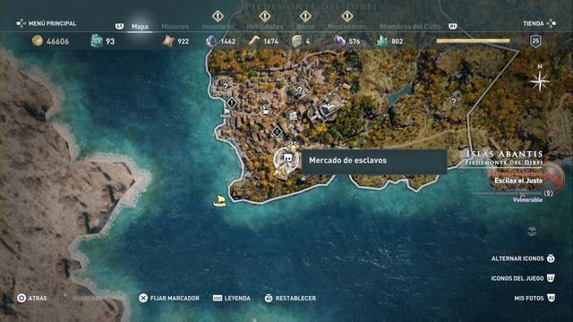Assassin's Creed Odyssey - Piedemonte del Dirfi - Mercado de esclavos