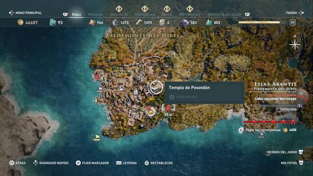 Assassin's Creed Odyssey - Piedemonte del Dirfi - Templo de Poseid¢n