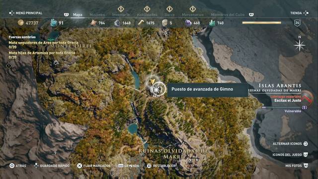 Assassin's Creed Odyssey - Ruinas olvidadas de Makri - Puesto de avanzada de Gimno