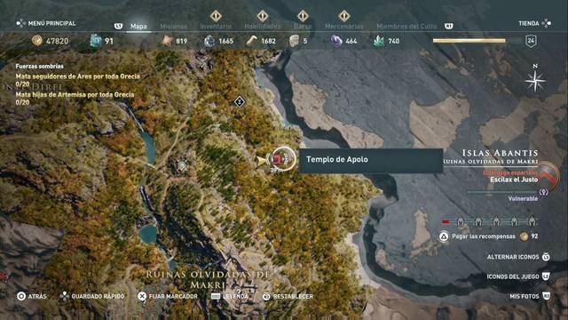Assassin's Creed Odyssey - Ruinas olvidadas de Makri - Templo de Apolo