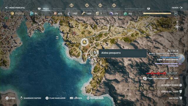 Assassin's Creed Odyssey - Baha arenosa de Falero - Aldea pesquera