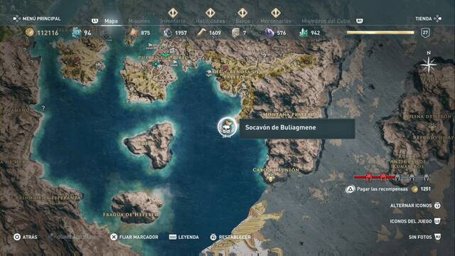 Assassin's Creed Odyssey - Baha arenosa de Falero - Socavn de Buliagmene