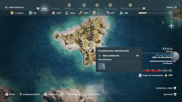 Assassin's Creed Odyssey - Egina - Campamento abandonado