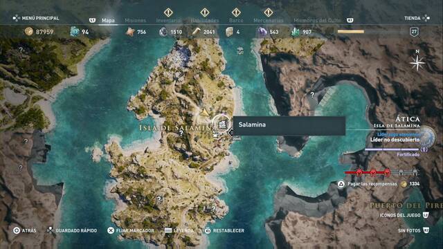 Assassin's Creed Odyssey - Isla de Salamina