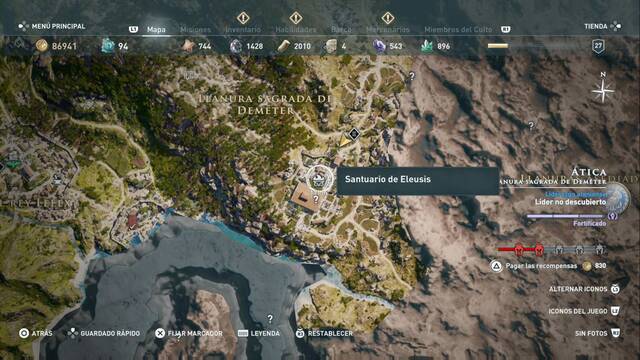 Assassin's Creed Odyssey - Llanura sagrada de Demter - Santuario de Eleusis