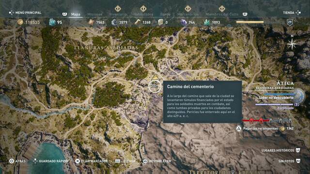 Assassin's Creed Odyssey - Llanuras asediadas - Camino del cementerio