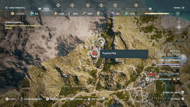 Assassin's Creed Odyssey - Macizo del Parns - Fuerte File