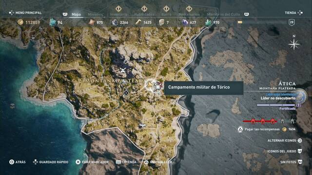 Assassin's Creed Odyssey - Montaa plateada - Campamento militar de Trico