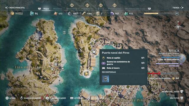 Assassin's Creed Odyssey - Puerto de Pireo - Puerto naval del pireo