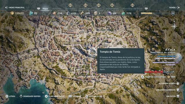Assassin's Creed Odyssey - Territorio de Atenas - Templo de Temis   Monumento a Hiplito
