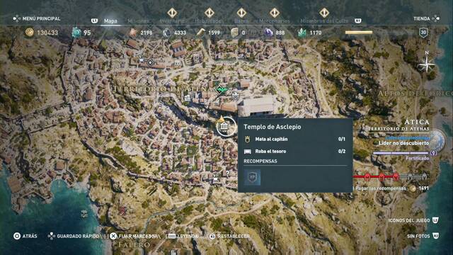 Assassin's Creed Odyssey - Territorio de Atenas - Templo de Asclepio