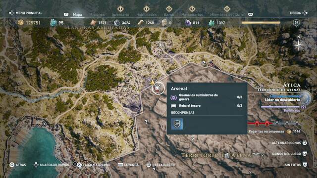 Assassin's Creed Odyssey - Territorio de Atenas - Arsenal