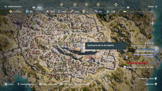 Assassin's Creed Odyssey - Territorio de Atenas - Santuario de la Acrpolis