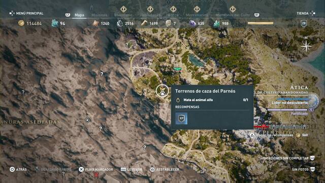 Assassin's Creed Odyssey - Tierras de cultivo abandonadas - Terrrenos de caza del Parns
