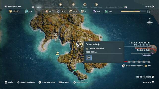 Assassin's Creed Odyssey - Bahía de la roca - Cueva salvaje