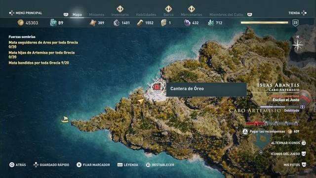 Assassin's Creed Odyssey - Cabo Artemisio - Cantera de àreo