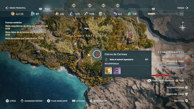 Assassin's Creed Odyssey - Cabo Artemisio - Cierva de Cerinea