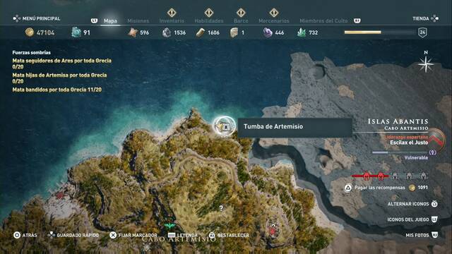 Assassin's Creed Odyssey - Cabo Artemisio - Tumba de Artemisio